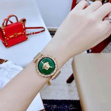 Buy Shop Versace Palazzo Empire Greca Green Dial Gold Mesh Bracelet Watch for Women - VEDV00819 USA Online