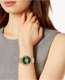 Buy Shop Versace Palazzo Empire Greca Green Dial Gold Mesh Bracelet Watch for Women - VEDV00819 USA Online