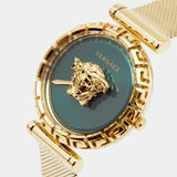 Buy Shop Versace Palazzo Empire Greca Green Dial Gold Mesh Bracelet Watch for Women - VEDV00819 USA Online