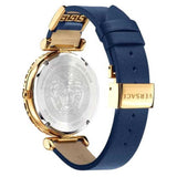 Buy Shop Versace Palazzo Empire Greca Quartz Blue Dial Blue Leather Strap Watch for Women - VEDV00219 USA Online