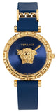 Buy Shop Versace Palazzo Empire Greca Quartz Blue Dial Blue Leather Strap Watch for Women - VEDV00219 USA Online