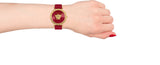Buy Shop Versace Palazzo Empire Greca Red Dial Red Leather Strap Watch for Women - VEDV00319 USA Online