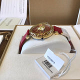 Buy Shop Versace Palazzo Empire Greca Red Dial Red Leather Strap Watch for Women - VEDV00319 USA Online