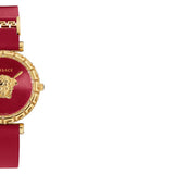 Buy Shop Versace Palazzo Empire Greca Red Dial Red Leather Strap Watch for Women - VEDV00319 USA Online