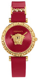 Buy Shop Versace Palazzo Empire Greca Red Dial Red Leather Strap Watch for Women - VEDV00319 USA Online