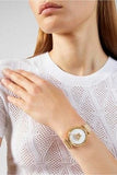 Buy Shop Versace Palazzo Empire Greca White Dial Gold Mesh Bracelet Watch for Women - VEDV00619 USA Online