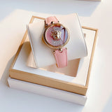 Buy Shop Versace Palazzo Empire Pink Dial Pink Leather Strap Watch for Women - VCO030017 USA Online