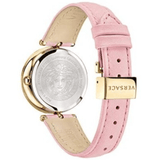 Buy Shop Versace Palazzo Empire Pink Dial Pink Leather Strap Watch for Women - VCO030017 USA Online