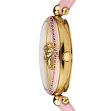 Buy Shop Versace Palazzo Empire Pink Dial Pink Leather Strap Watch for Women - VCO030017 USA Online