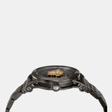 Buy Shop Versace Palazzo Empire Quartz Black Dial Black Steel Strap Watch For Men - VEDB00518 USA Online