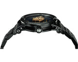 Buy Shop Versace Palazzo Empire Quartz Black Dial Black Steel Strap Watch For Men - VEDB00518 USA Online