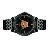 Buy Shop Versace Palazzo Empire Quartz Black Dial Black Steel Strap Watch For Men - VEDB00518 USA Online