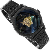 Buy Shop Versace Palazzo Empire Quartz Black Dial Black Steel Strap Watch For Men - VEDB00518 USA Online