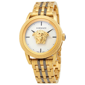 Buy Shop Versace Palazzo Empire White Dial Two Tone Steel Strap Watch for Men - VERD00418 USA Online