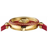 Buy Shop Versace Palazzo Empire Red Dial Red Leather Strap Watch for Women - VCO120017 USA Online