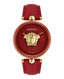 Buy Shop Versace Palazzo Empire Red Dial Red Leather Strap Watch for Women - VCO120017 USA Online