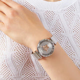 Buy Shop Versace Palazzo Empire Silver Dial Silver Mesh Bracelet Watch for Women - VEDV00419 USA Online