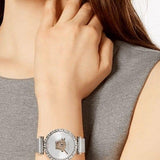 Buy Shop Versace Palazzo Empire Silver Dial Silver Mesh Bracelet Watch for Women - VEDV00419 USA Online