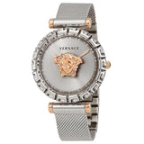 Buy Shop Versace Palazzo Empire Silver Dial Silver Mesh Bracelet Watch for Women - VEDV00419 USA Online