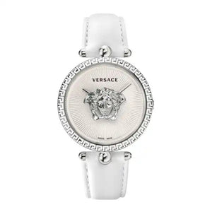 Buy Shop Versace Palazzo Empire White Dial White Leather Strap Watch for Women - VCO010017 USA Online