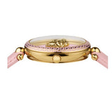 Buy Shop Versace Palazzo Empire Pink Dial Pink Leather Strap Watch for Women - VCO030017 USA Online