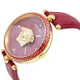 Buy Shop Versace Palazzo Empire Red Dial Red Leather Strap Watch for Women - VCO120017 USA Online