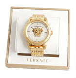 Buy Shop Versace Palazzo Empire White Dial Gold Steel Strap Watch for Men - VERD00318 USA Online