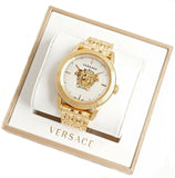 Buy Shop Versace Palazzo Empire White Dial Gold Steel Strap Watch for Men - VERD00318 USA Online
