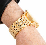 Buy Shop Versace Palazzo Empire White Dial Gold Steel Strap Watch for Men - VERD00318 USA Online