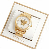 Buy Shop Versace Palazzo Empire White Dial Gold Steel Strap Watch for Men - VERD00318 USA Online