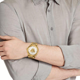 Buy Shop Versace Palazzo Empire White Dial Gold Steel Strap Watch for Men - VERD00318 USA Online