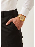 Buy Shop Versace Palazzo Empire White Dial Gold Steel Strap Watch for Men - VERD00318 USA Online