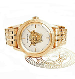 Buy Shop Versace Palazzo Empire White Dial Gold Steel Strap Watch for Men - VERD00318 USA Online