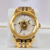 Buy Shop Versace Palazzo Empire White Dial Two Tone Steel Strap Watch for Men - VERD00418 USA Online