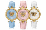 Buy Shop Versace Palazzo Empire White Dial White Leather Strap Watch for Women - VCO010017 USA Online