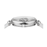Buy Shop Versace Palazzo Empire White Dial White Leather Strap Watch for Women - VCO010017 USA Online