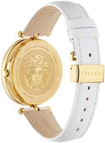 Buy Shop Versace Palazzo Empire White Dial White Leather Strap Watch for Women - VCO040017 USA Online