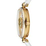 Buy Shop Versace Palazzo Empire White Dial White Leather Strap Watch for Women - VCO040017 USA Online