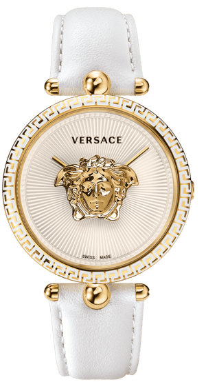 Buy Shop Versace Palazzo Empire White Dial White Leather Strap Watch for Women - VCO040017 USA Online