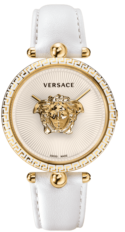Buy Shop Versace Palazzo Empire White Dial White Leather Strap Watch for Women - VCO040017 USA Online