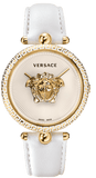 Buy Shop Versace Palazzo Empire White Dial White Leather Strap Watch for Women - VCO040017 USA Online