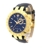 Buy Shop Versace Race GMT Blue Dial Blue Leather Strap Watch For Men - 29G70D282 USA Online