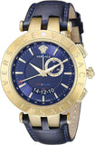 Buy Shop Versace Race GMT Blue Dial Blue Leather Strap Watch For Men - 29G70D282 USA Online