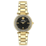 Buy Shop Versace Reve Analog Black Dial Gold Steel Strap Watch for Women - VE8B00624 USA Online