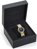 Buy Shop Versace Reve Analog Black Dial Gold Steel Strap Watch for Women - VE8B00624 USA Online