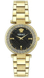 Buy Shop Versace Reve Analog Black Dial Gold Steel Strap Watch for Women - VE8B00624 USA Online