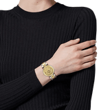 Buy Shop Versace Reve Analog Gold Dial Two Tone Steel Strap Watch for Women - VE8B00324 USA Online