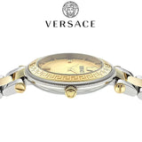 Buy Shop Versace Reve Analog Gold Dial Two Tone Steel Strap Watch for Women - VE8B00324 USA Online