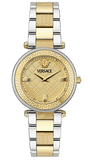 Buy Shop Versace Reve Analog Gold Dial Two Tone Steel Strap Watch for Women - VE8B00324 USA Online