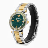 Buy Shop Versace Reve Analog Green Dial Two Tone Steel Strap Watch for Women - VE8B00524 USA Online